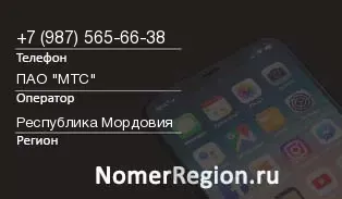 Кто звонил с 9875656638 - регион и оператор